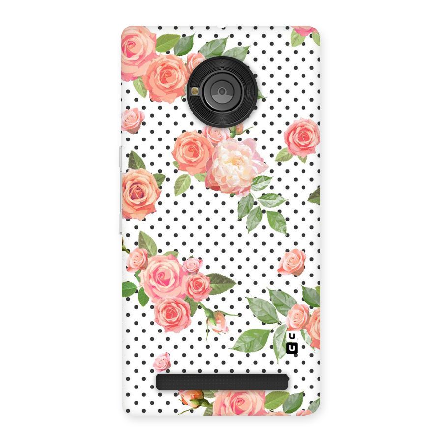 Polka Bloom White Back Case for Yu Yunique