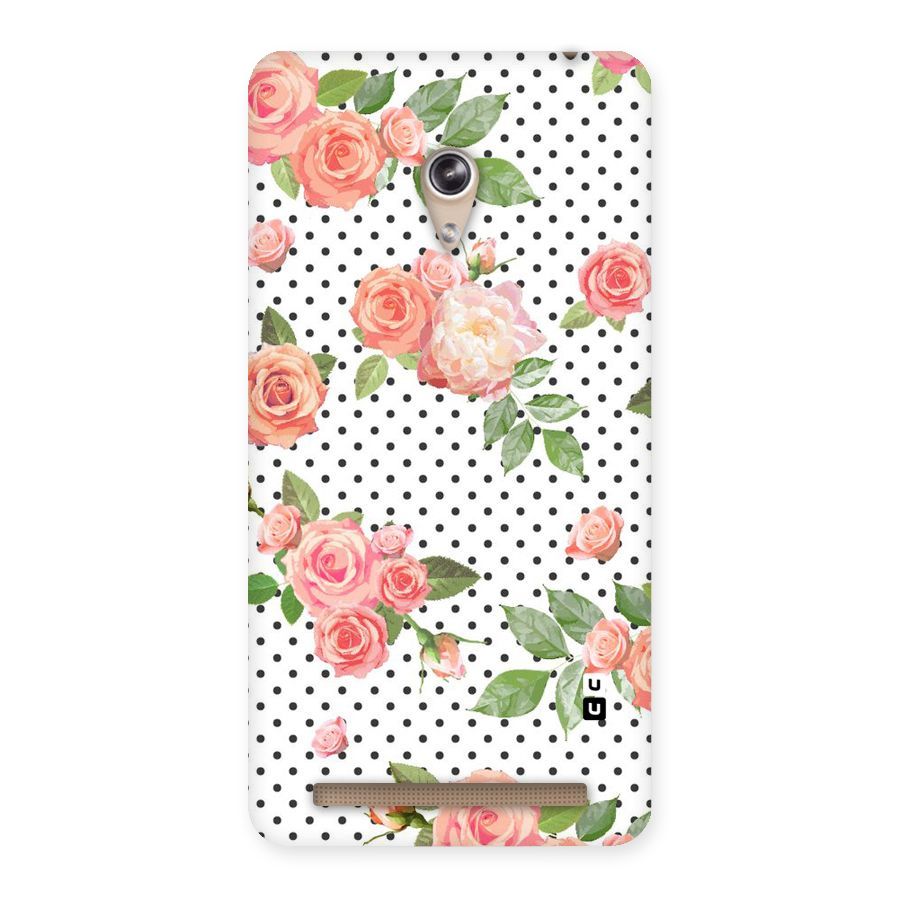 Polka Bloom White Back Case for Zenfone 6
