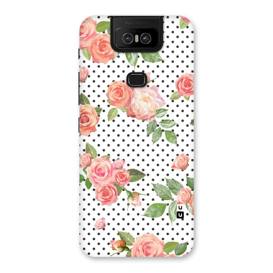 Polka Bloom White Back Case for Zenfone 6z