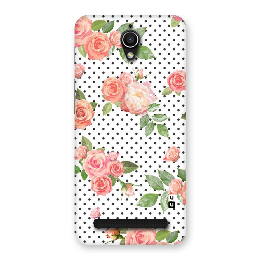 Polka Bloom White Back Case for Zenfone Go
