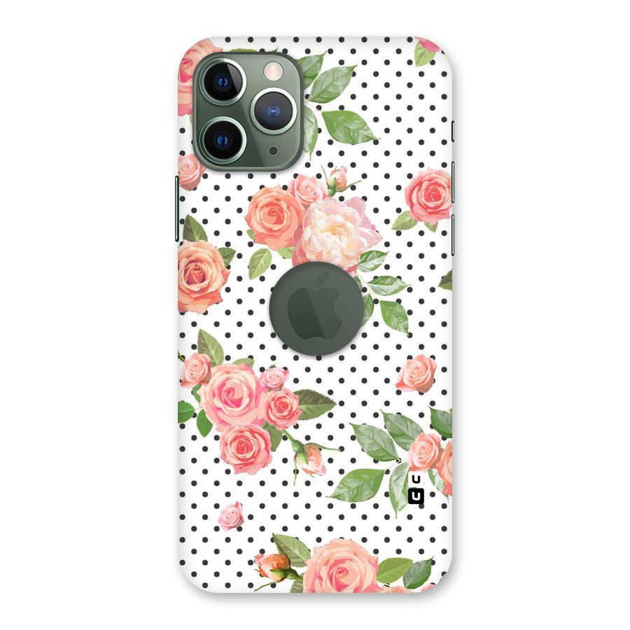 Polka Bloom White Back Case for iPhone 11 Pro Logo  Cut