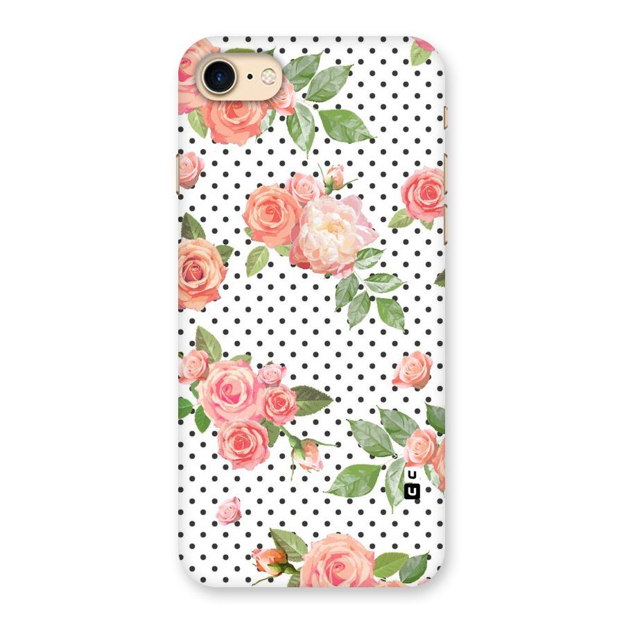Polka Bloom White Back Case for iPhone 7
