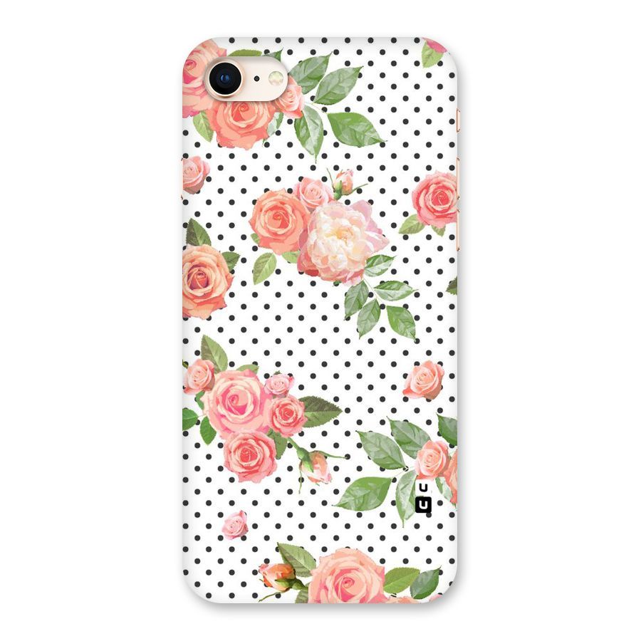 Polka Bloom White Back Case for iPhone 8