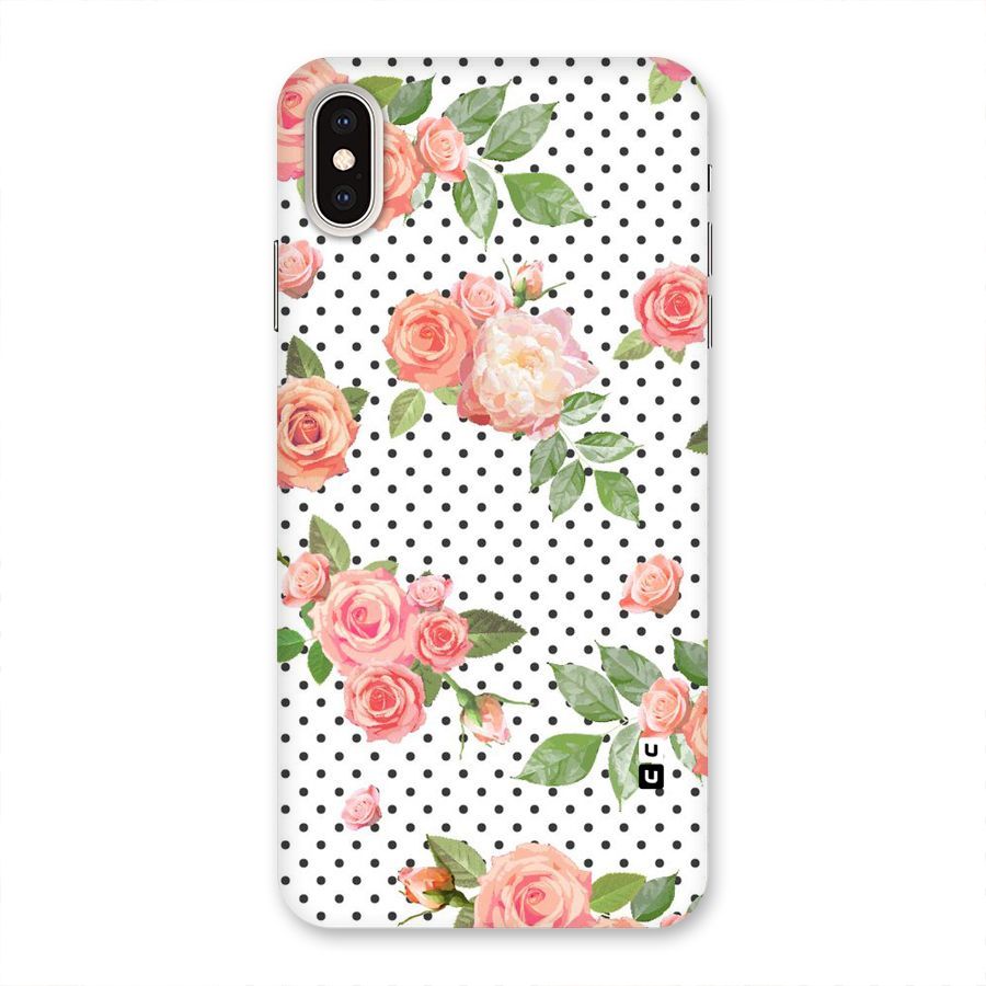 Polka Bloom White Back Case for iPhone XS Max