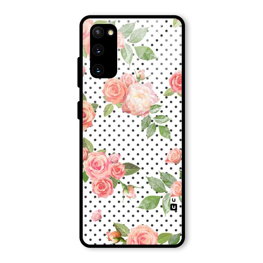 Polka Bloom White Glass Back Case for Galaxy S20 FE 5G