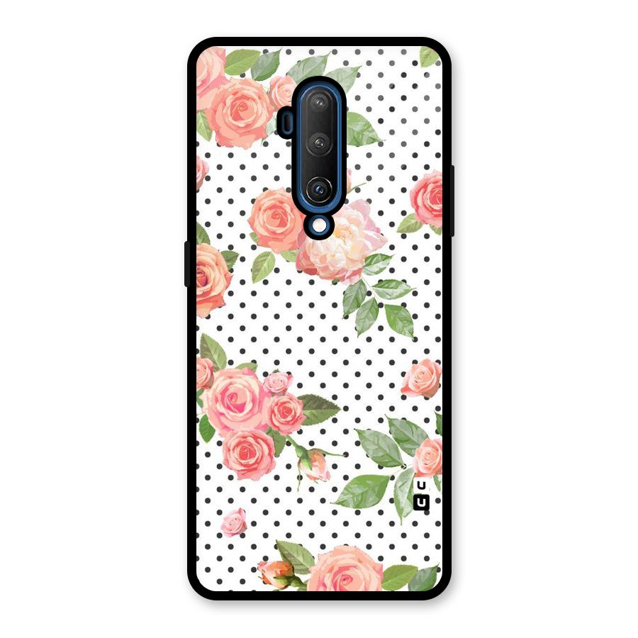 Polka Bloom White Glass Back Case for OnePlus 7T Pro
