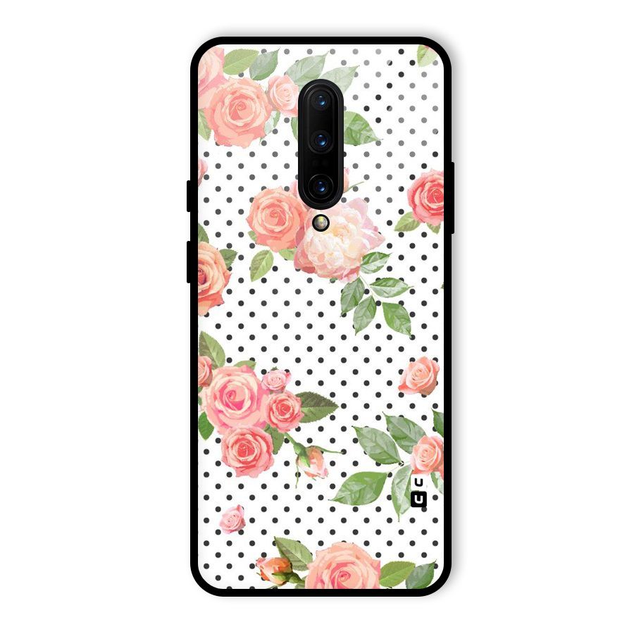 Polka Bloom White Glass Back Case for OnePlus 7 Pro