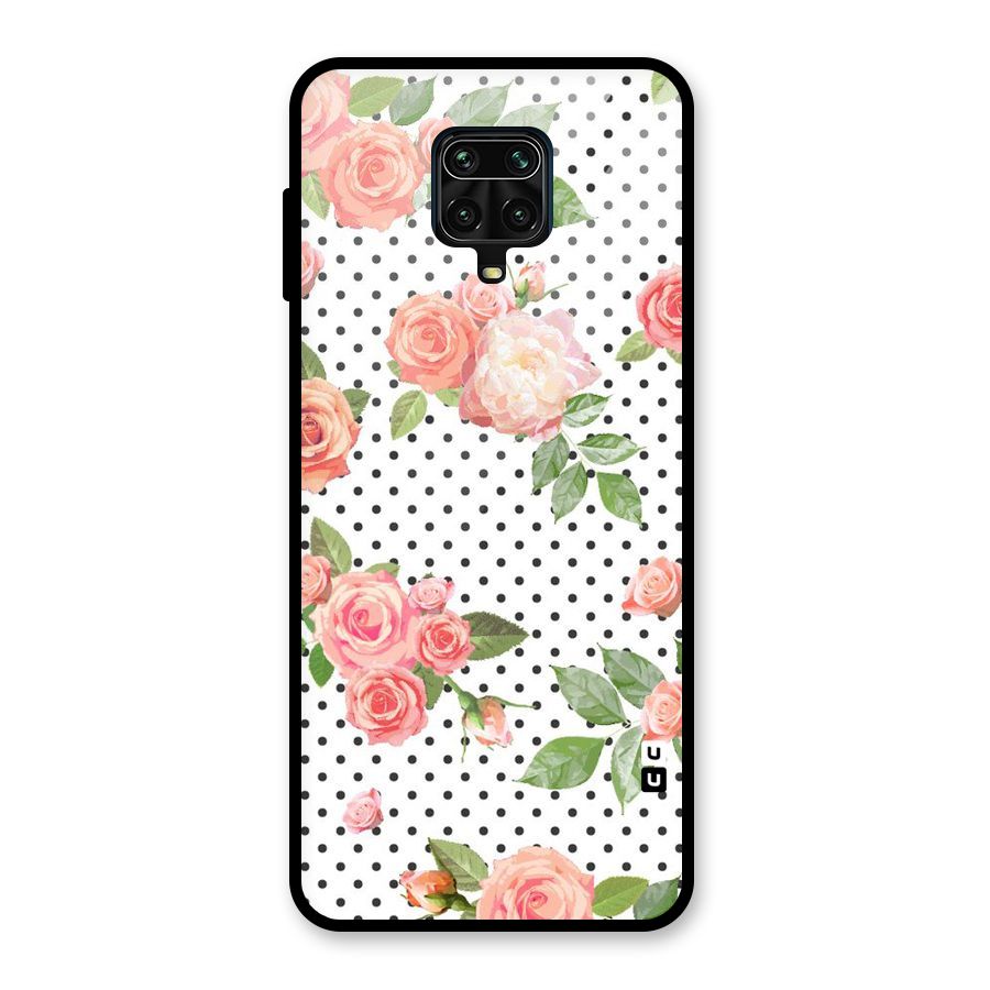 Polka Bloom White Glass Back Case for Poco M2 Pro