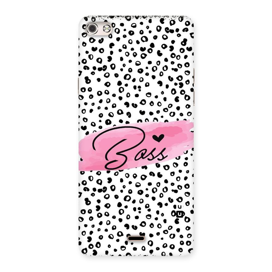 Polka Boss Back Case for Micromax Canvas Silver 5