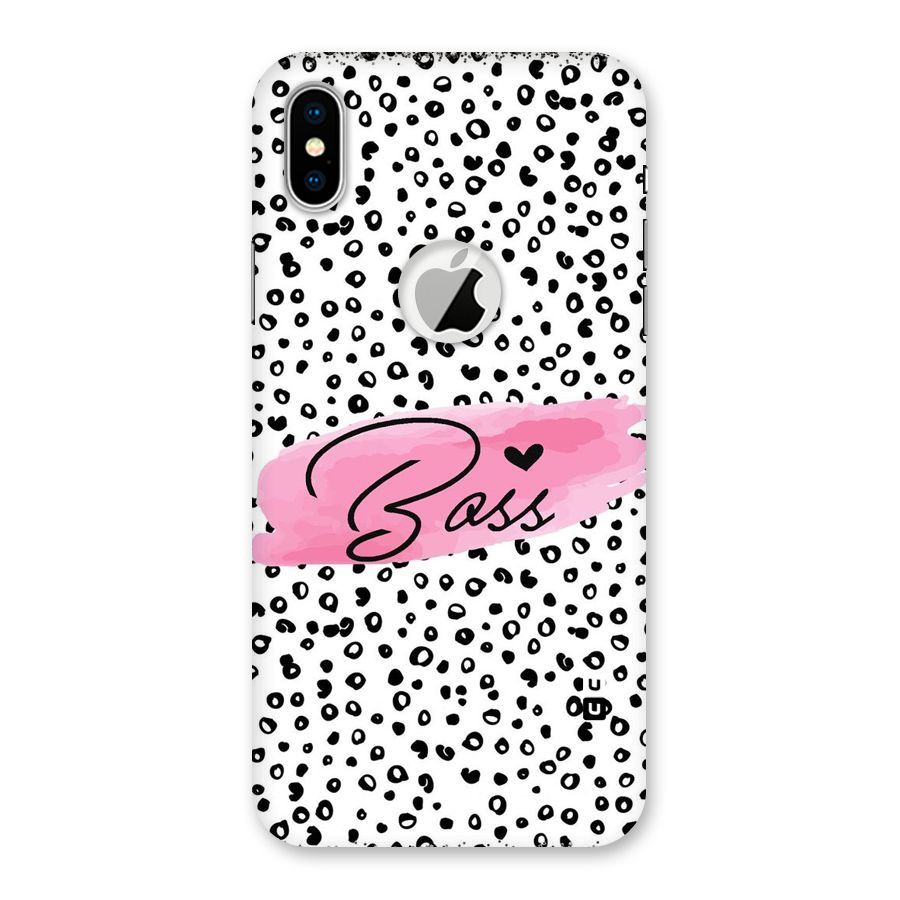 Polka Boss Back Case for iPhone X Logo Cut