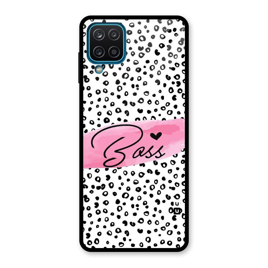 Polka Boss Glass Back Case for Galaxy A12