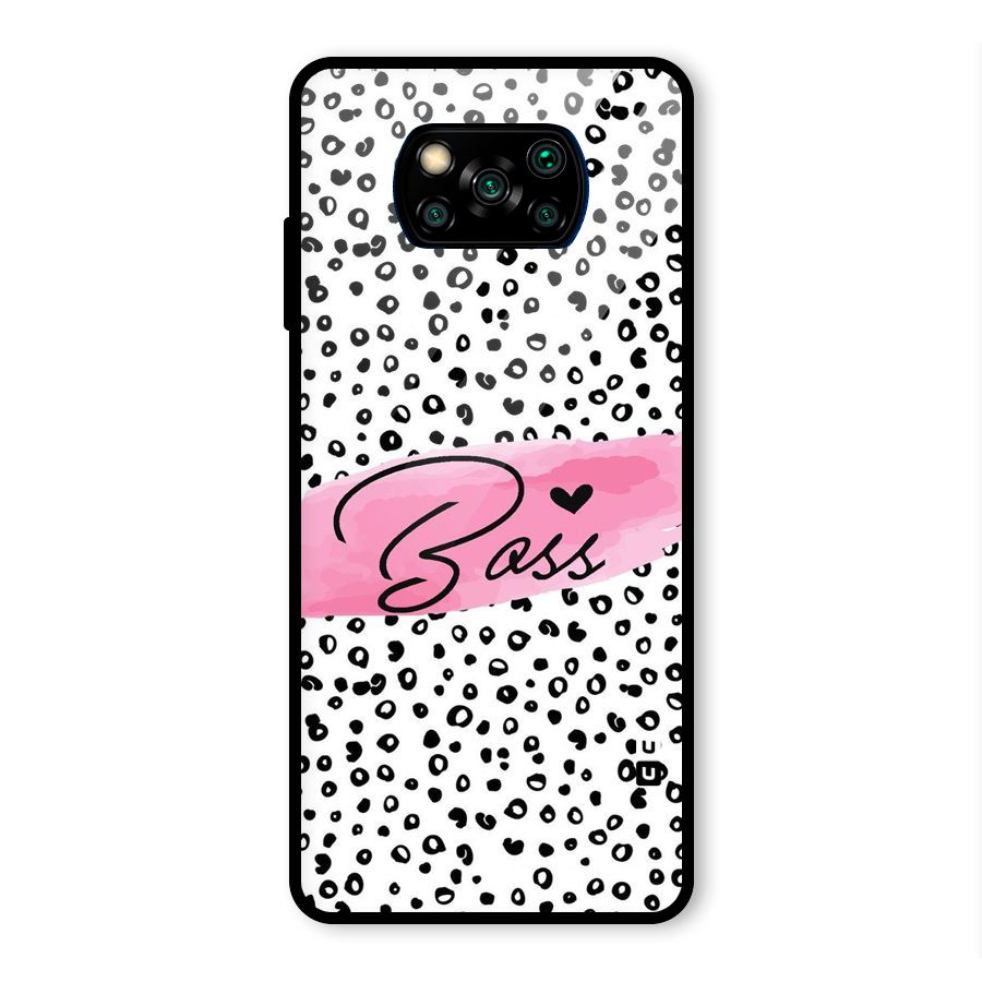 Polka Boss Glass Back Case for Poco X3 Pro