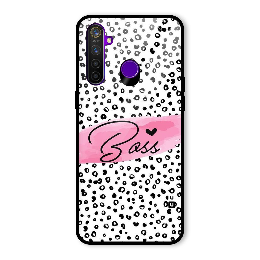 Polka Boss Glass Back Case for Realme 5 Pro
