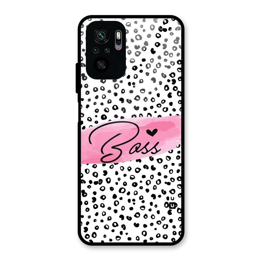 Polka Boss Glass Back Case for Redmi Note 10S