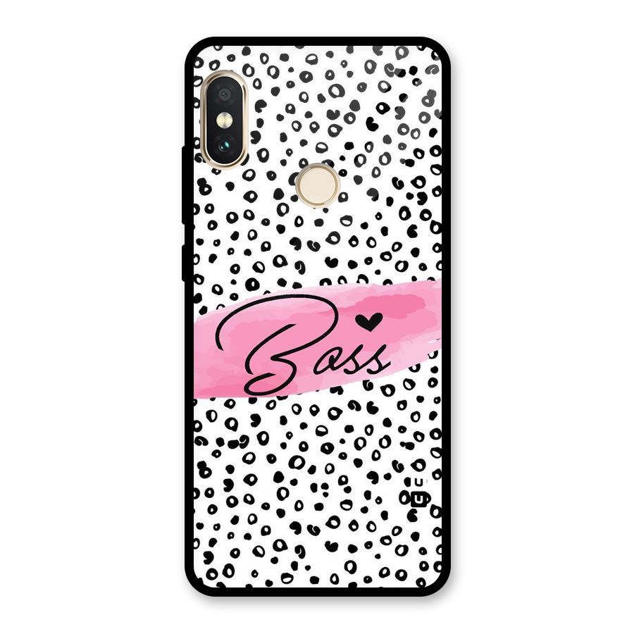 Polka Boss Glass Back Case for Redmi Note 5 Pro