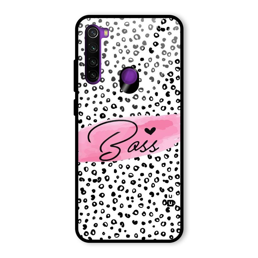 Polka Boss Glass Back Case for Redmi Note 8