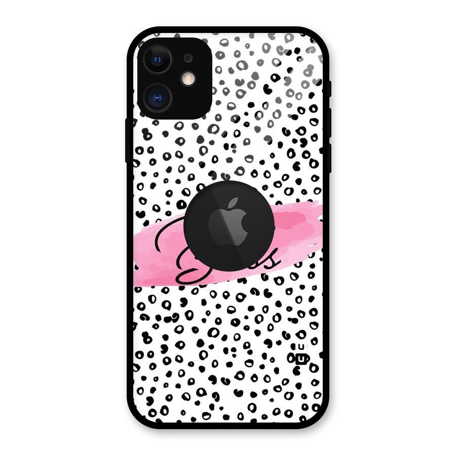 Polka Boss Glass Back Case for iPhone 11 Logo Cut