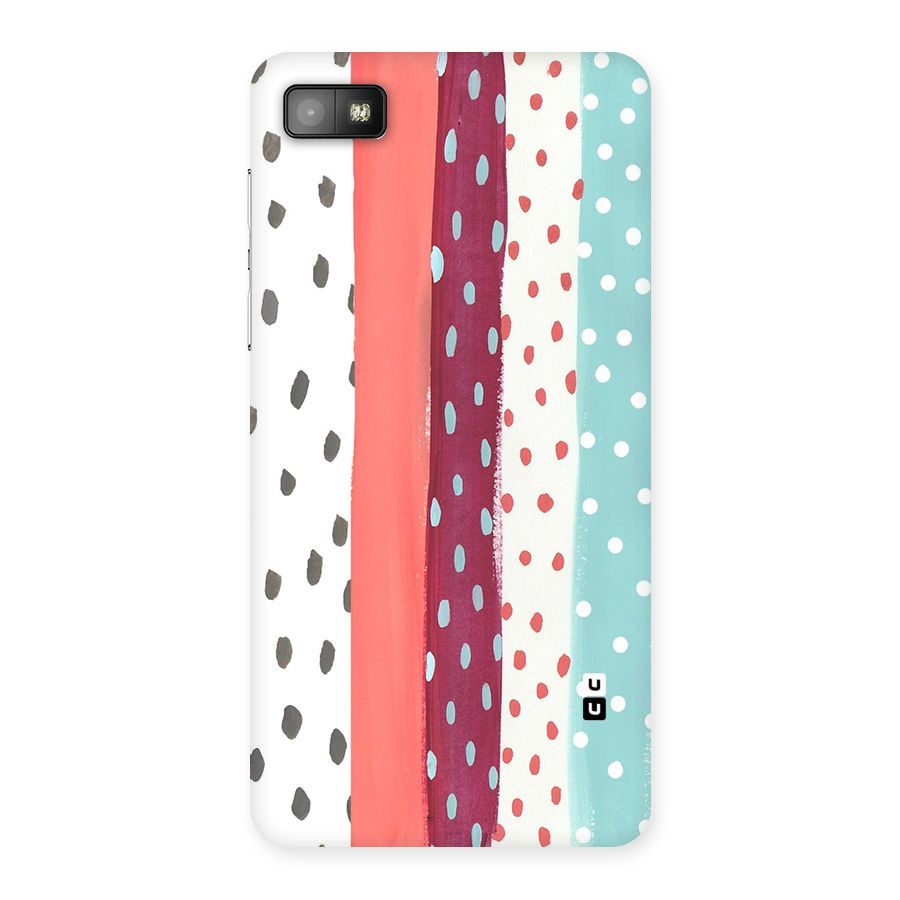 Polka Brush Art Back Case for Blackberry Z10
