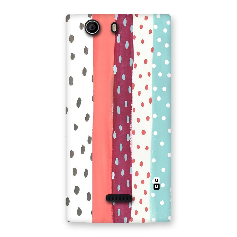 Polka Brush Art Back Case for Canvas Nitro 2 E311