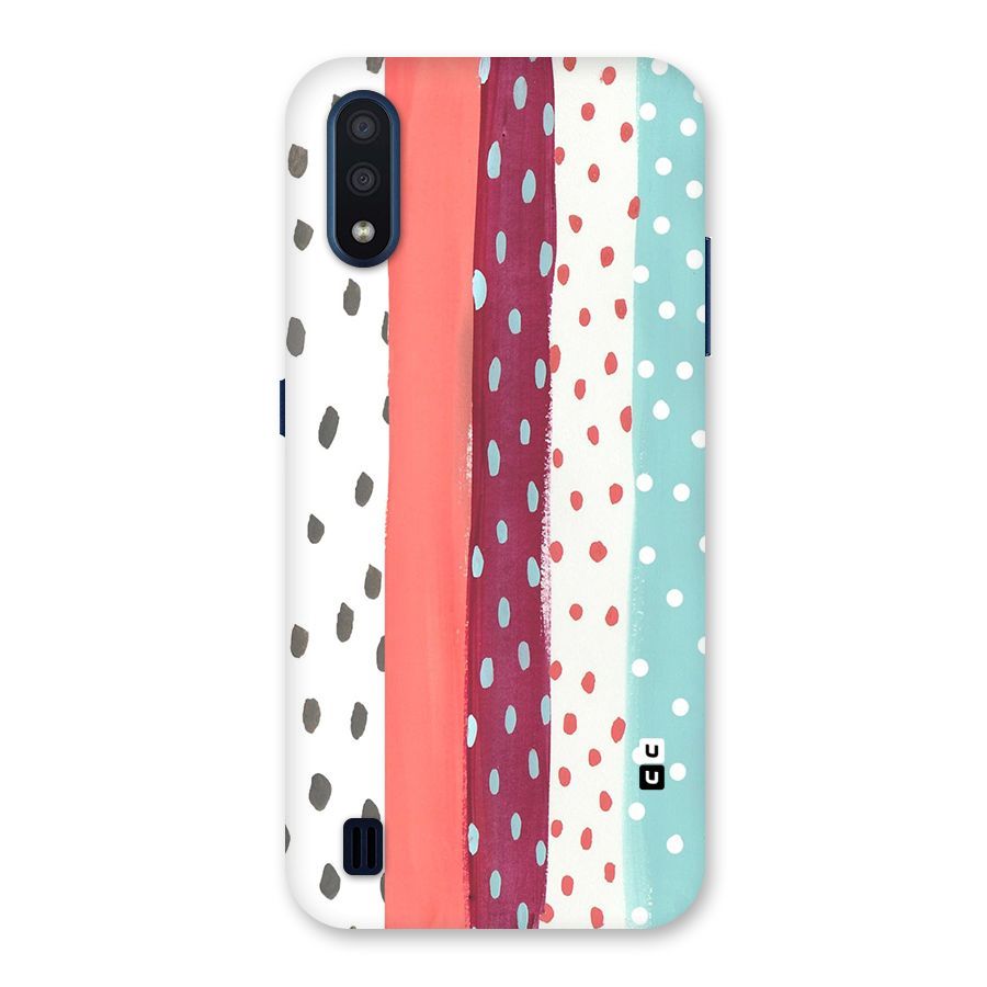 Polka Brush Art Back Case for Galaxy M01