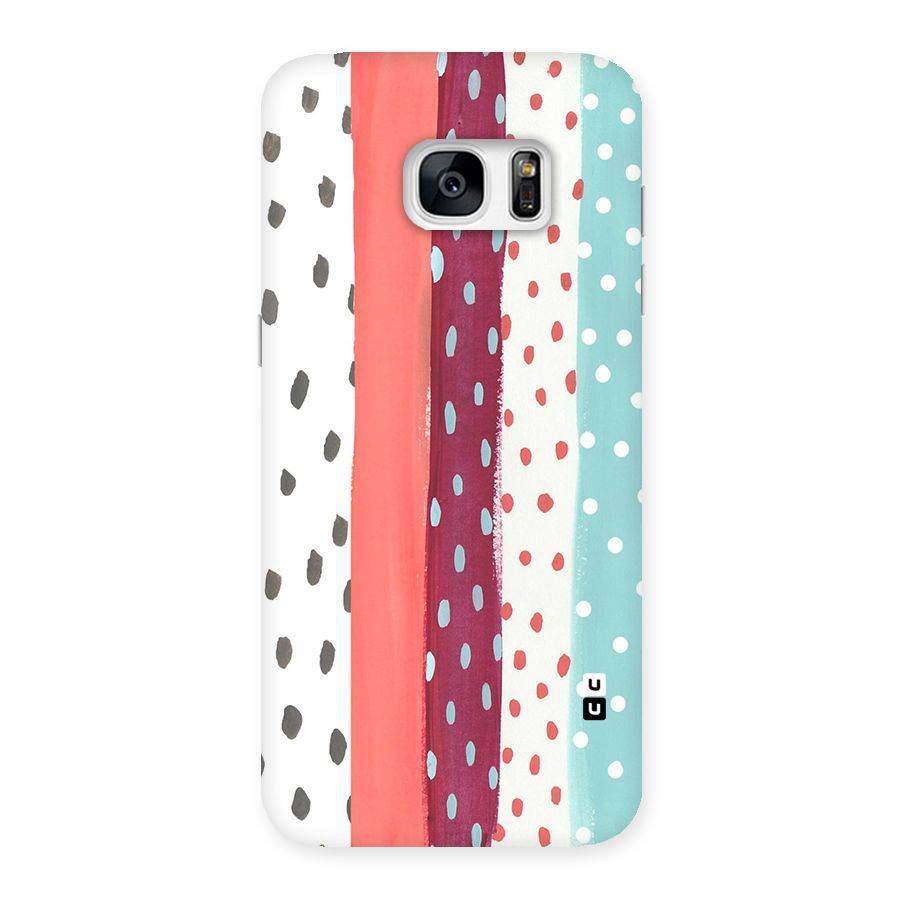 Polka Brush Art Back Case for Galaxy S7 Edge