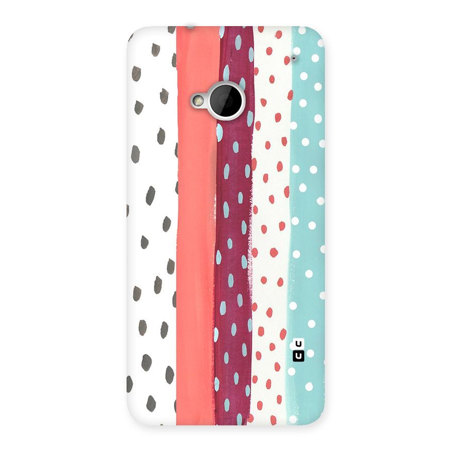 Polka Brush Art Back Case for HTC One M7