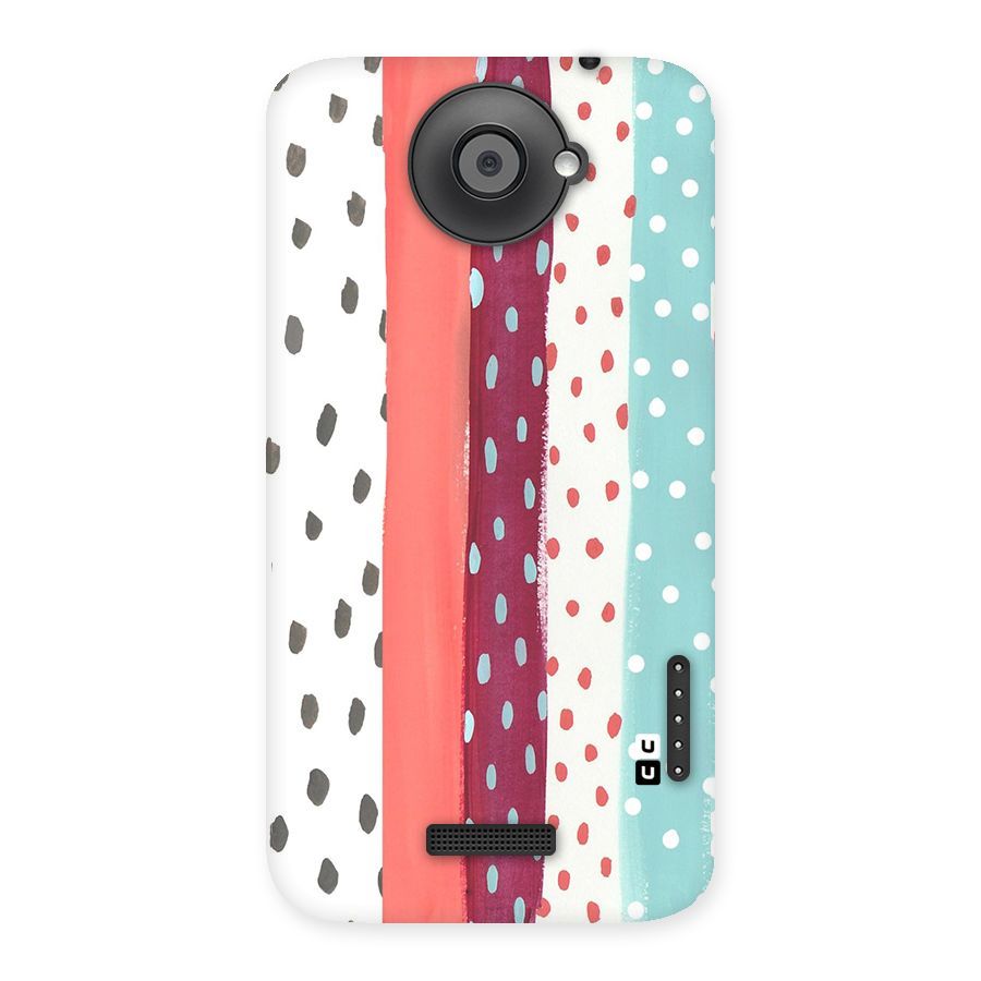 Polka Brush Art Back Case for HTC One X