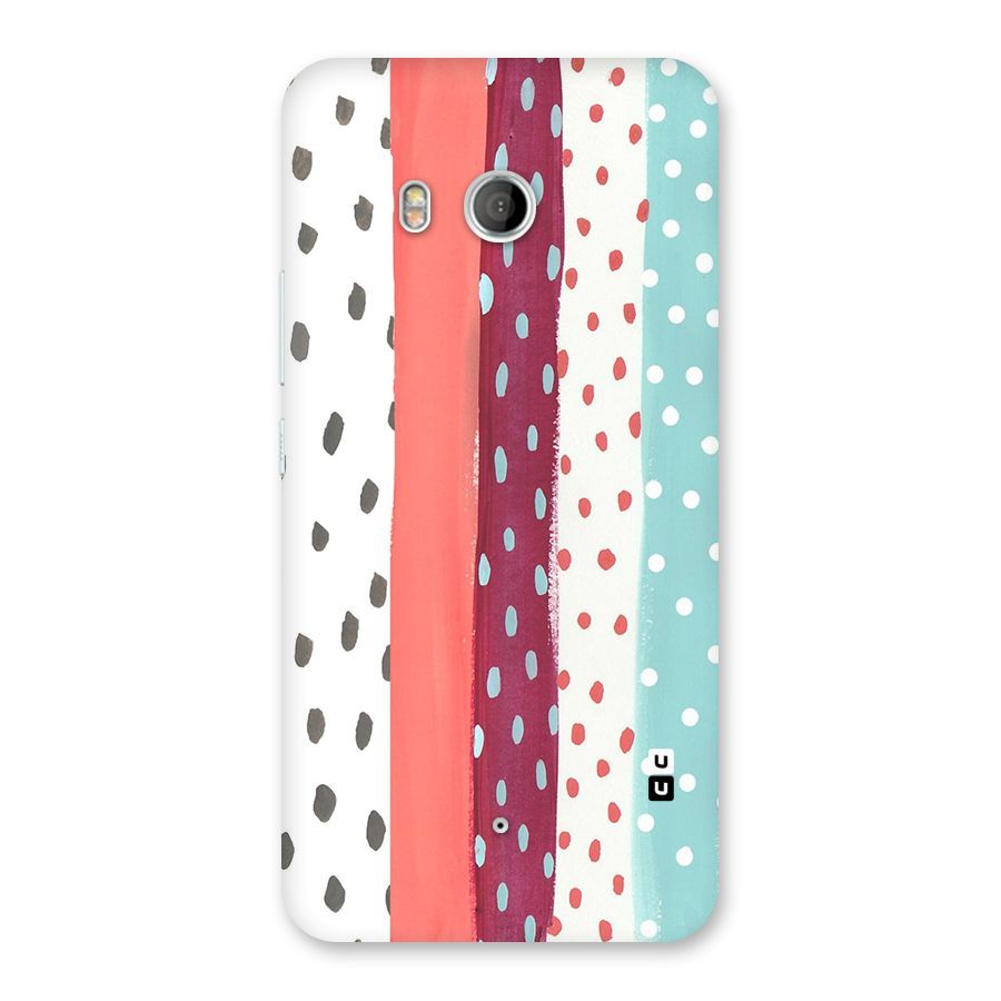 Polka Brush Art Back Case for HTC U11