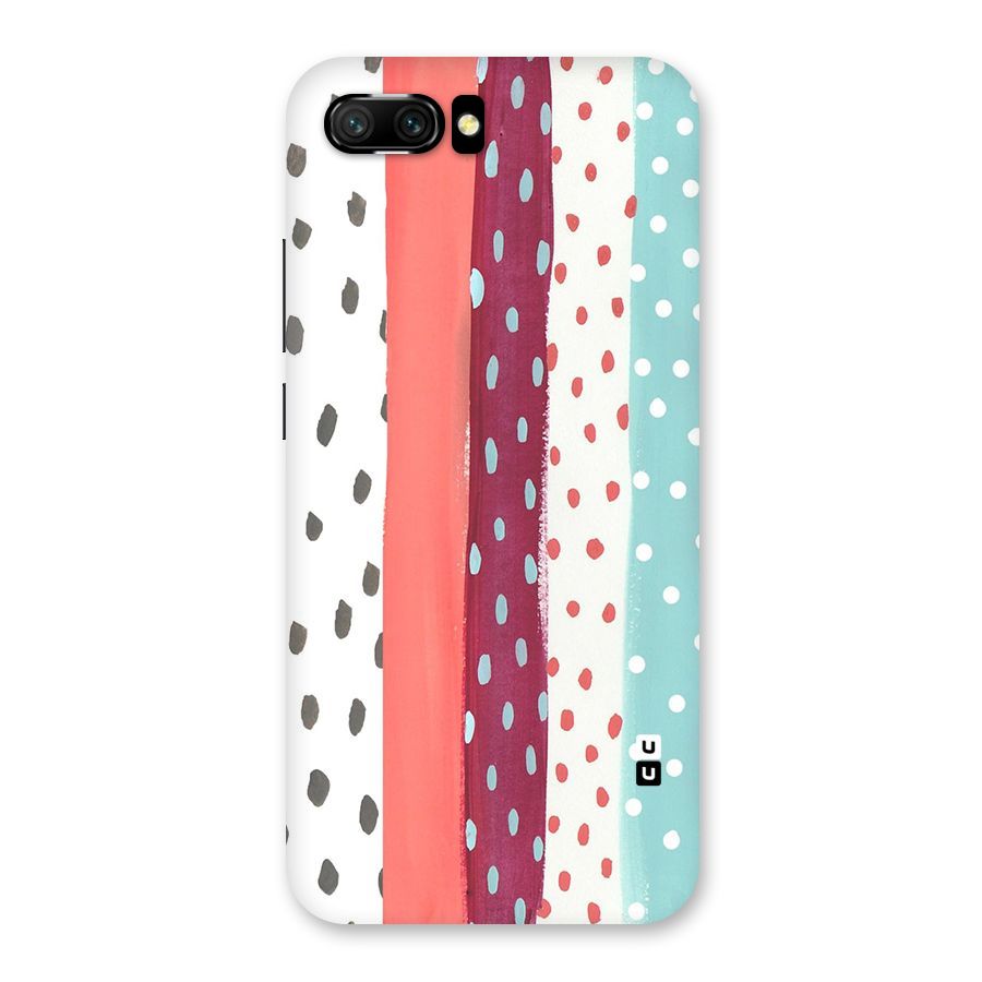 Polka Brush Art Back Case for Honor 10