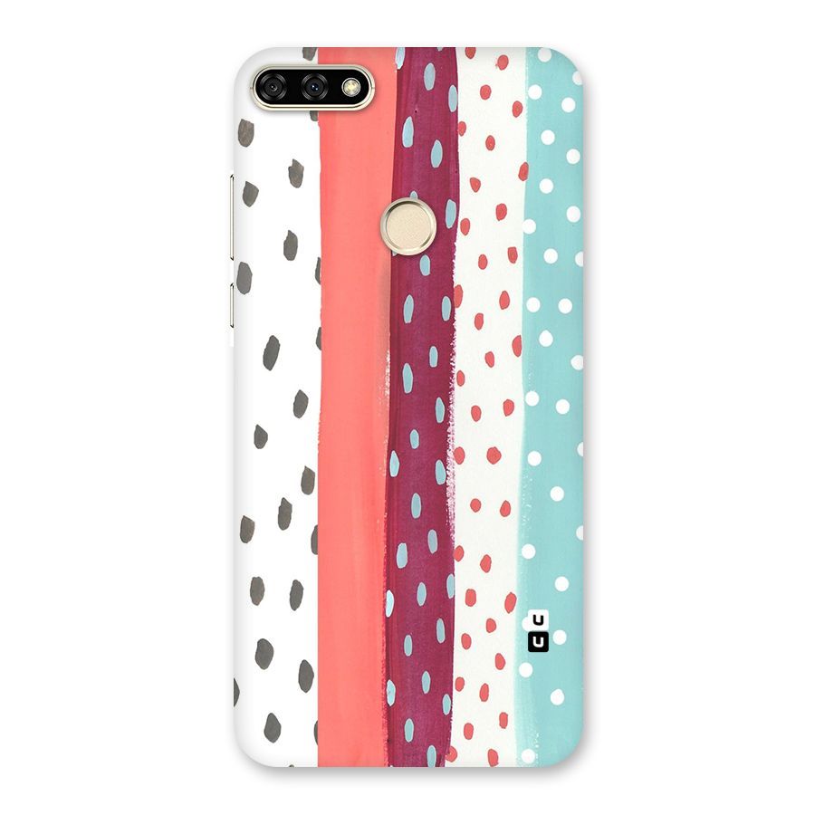 Polka Brush Art Back Case for Honor 7A
