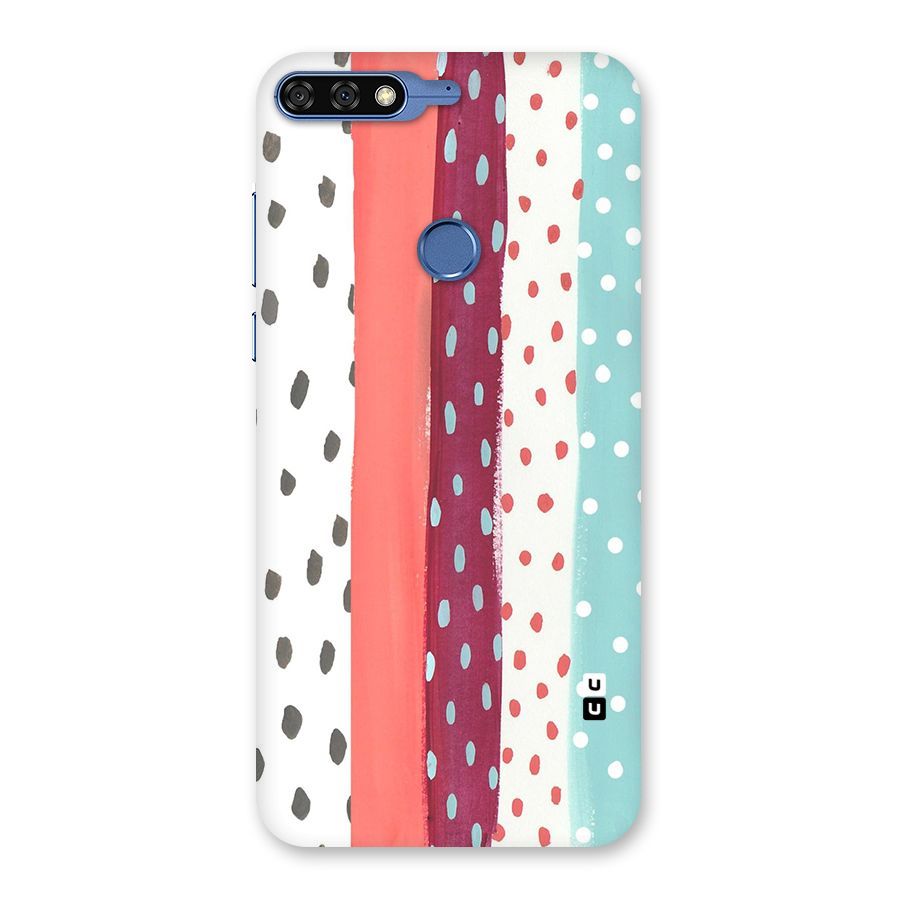 Polka Brush Art Back Case for Honor 7C