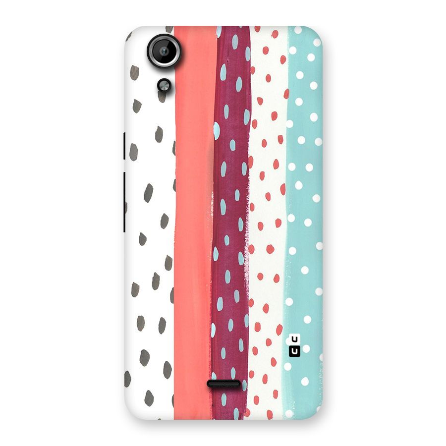 Polka Brush Art Back Case for Micromax Canvas Selfie Lens Q345