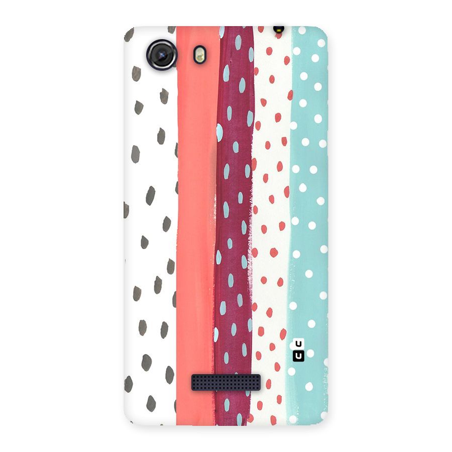 Polka Brush Art Back Case for Micromax Unite 3