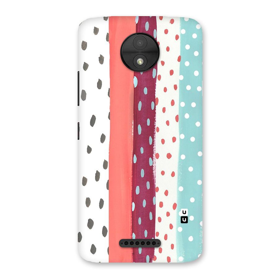 Polka Brush Art Back Case for Moto C
