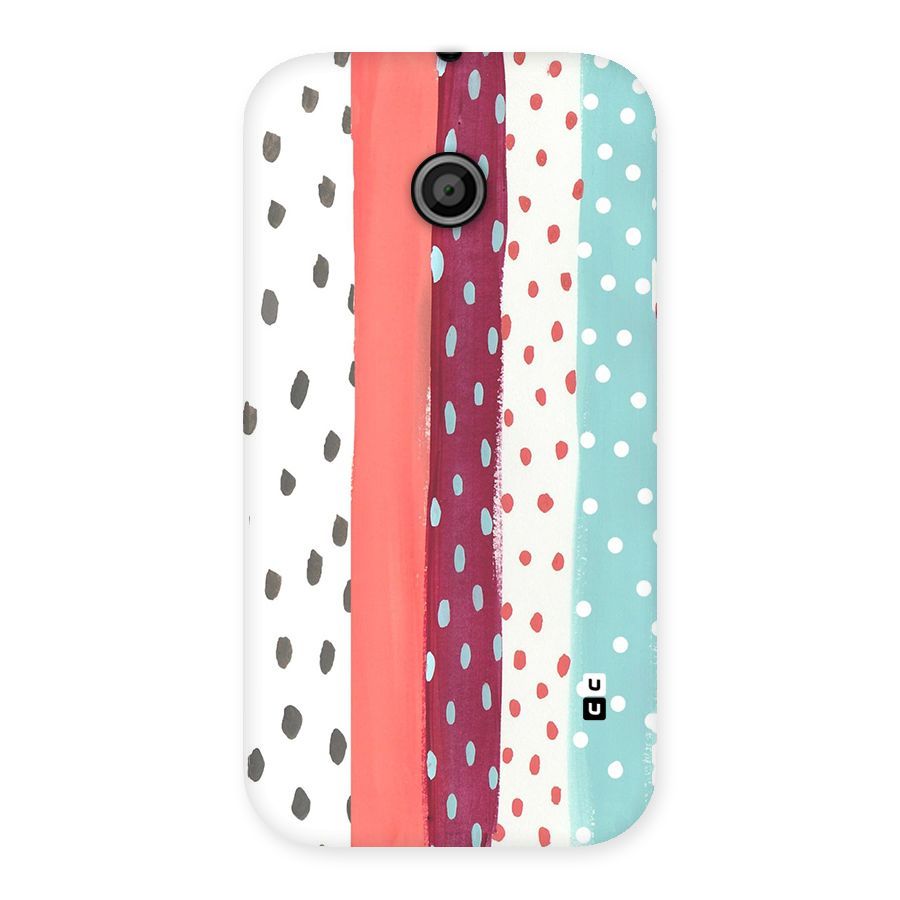 Polka Brush Art Back Case for Moto E