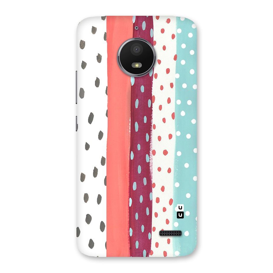 Polka Brush Art Back Case for Moto E4