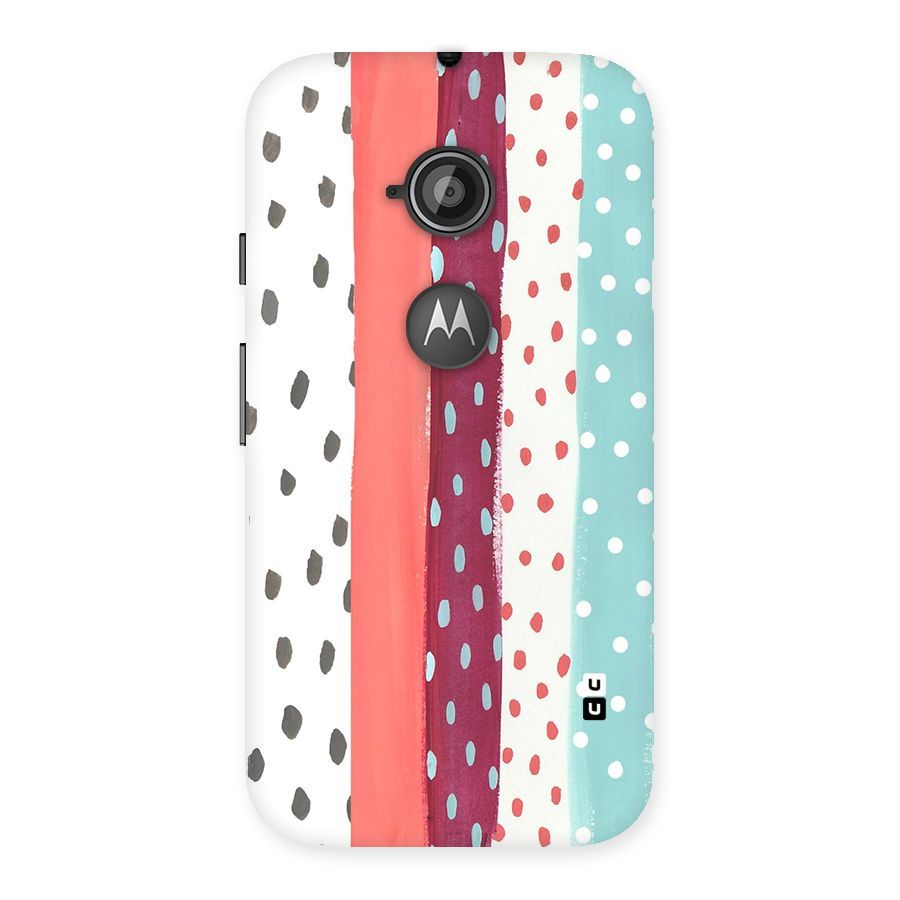 Polka Brush Art Back Case for Moto E 2nd Gen