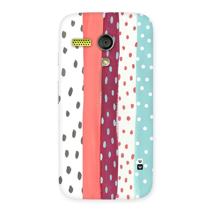 Polka Brush Art Back Case for Moto G