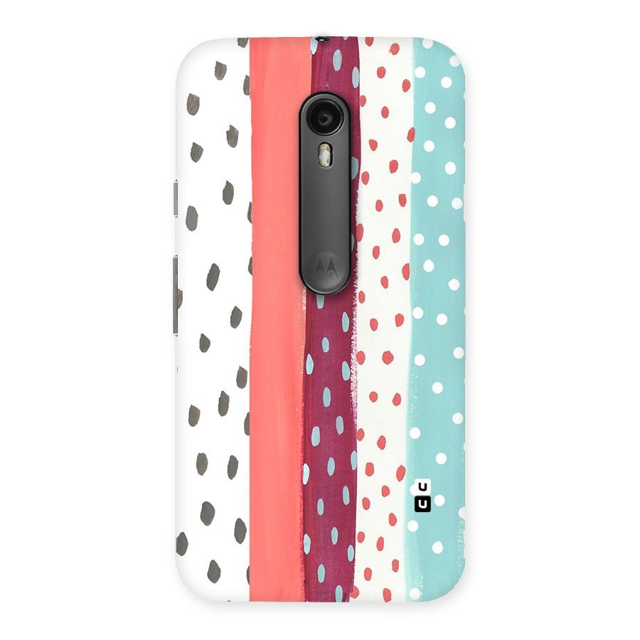 Polka Brush Art Back Case for Moto G3