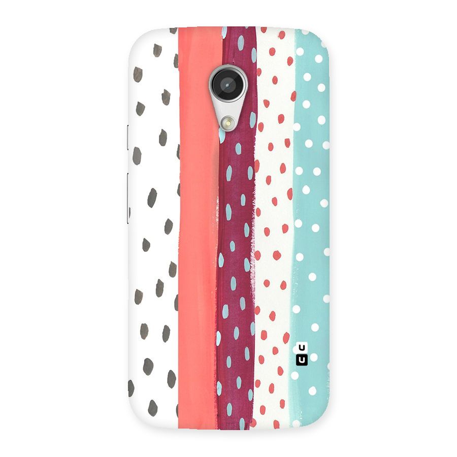 Polka Brush Art Back Case for Moto G 2nd Gen