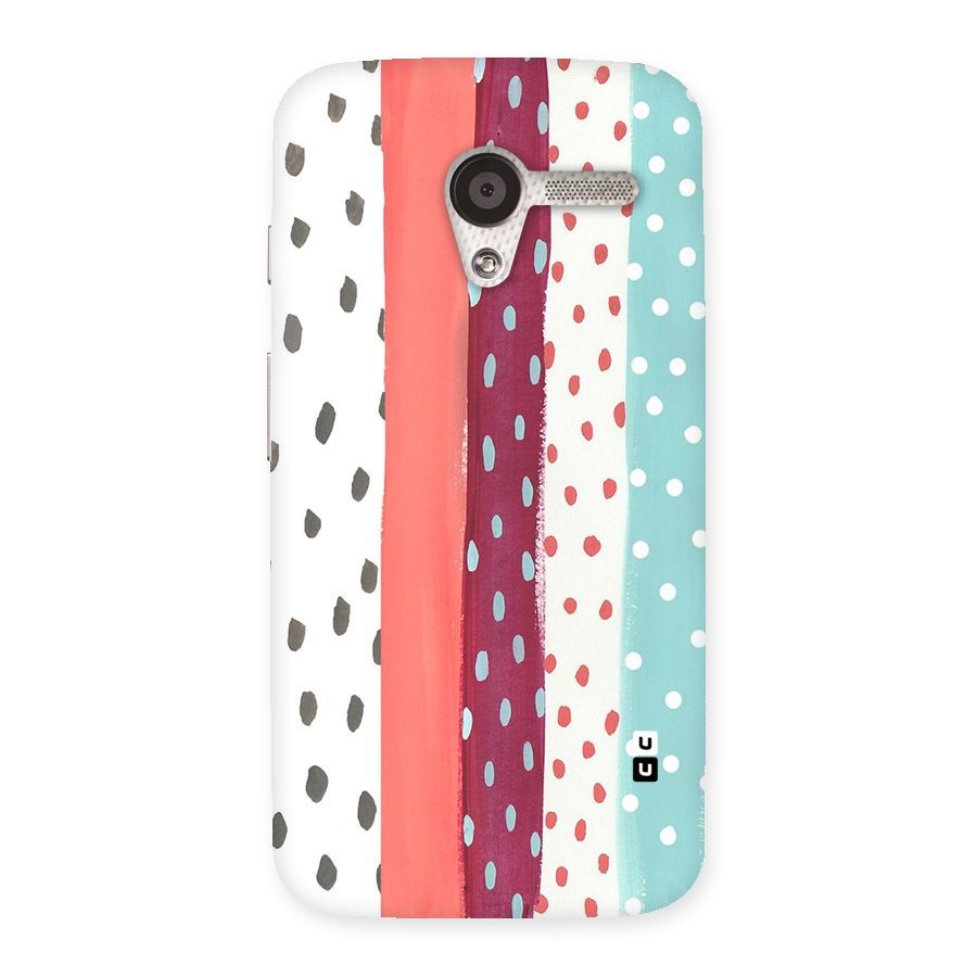 Polka Brush Art Back Case for Moto X