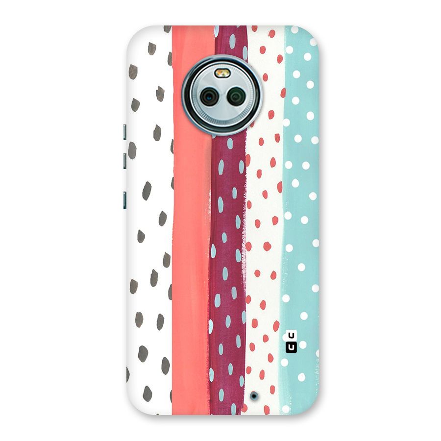 Polka Brush Art Back Case for Moto X4
