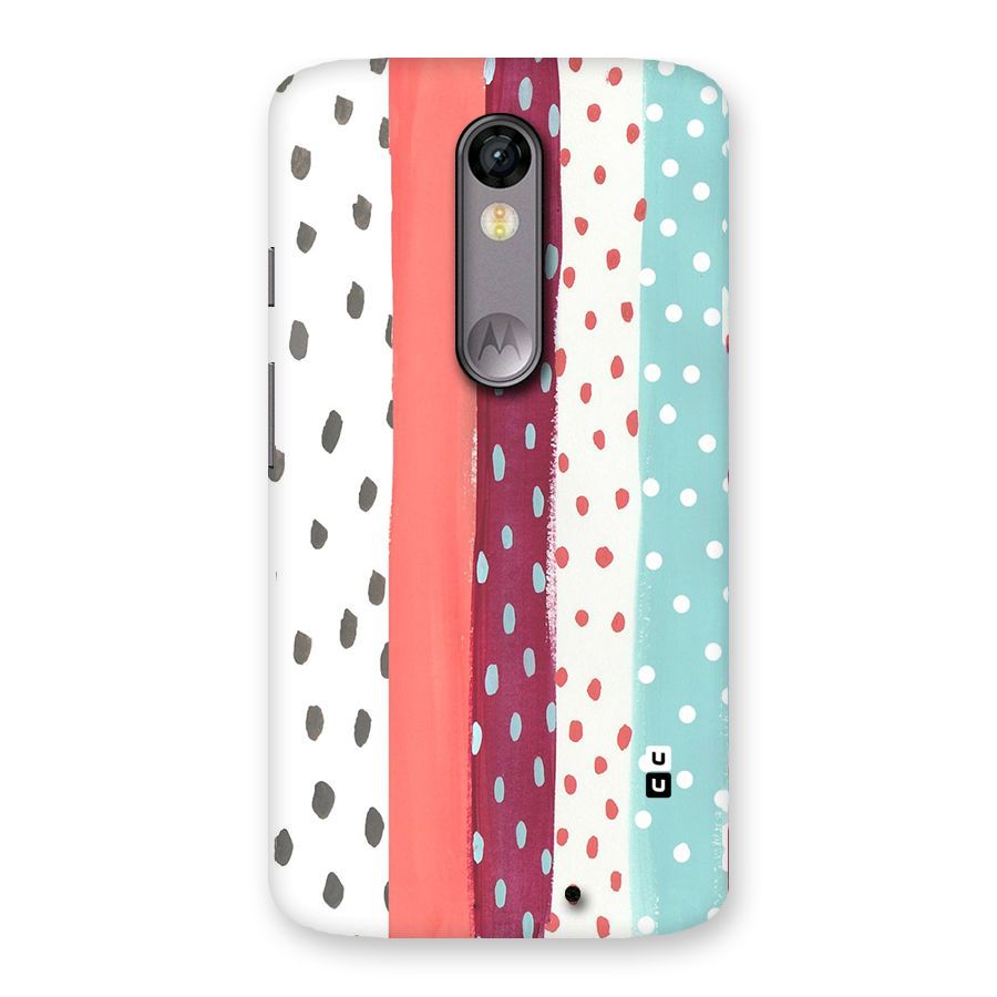 Polka Brush Art Back Case for Moto X Force