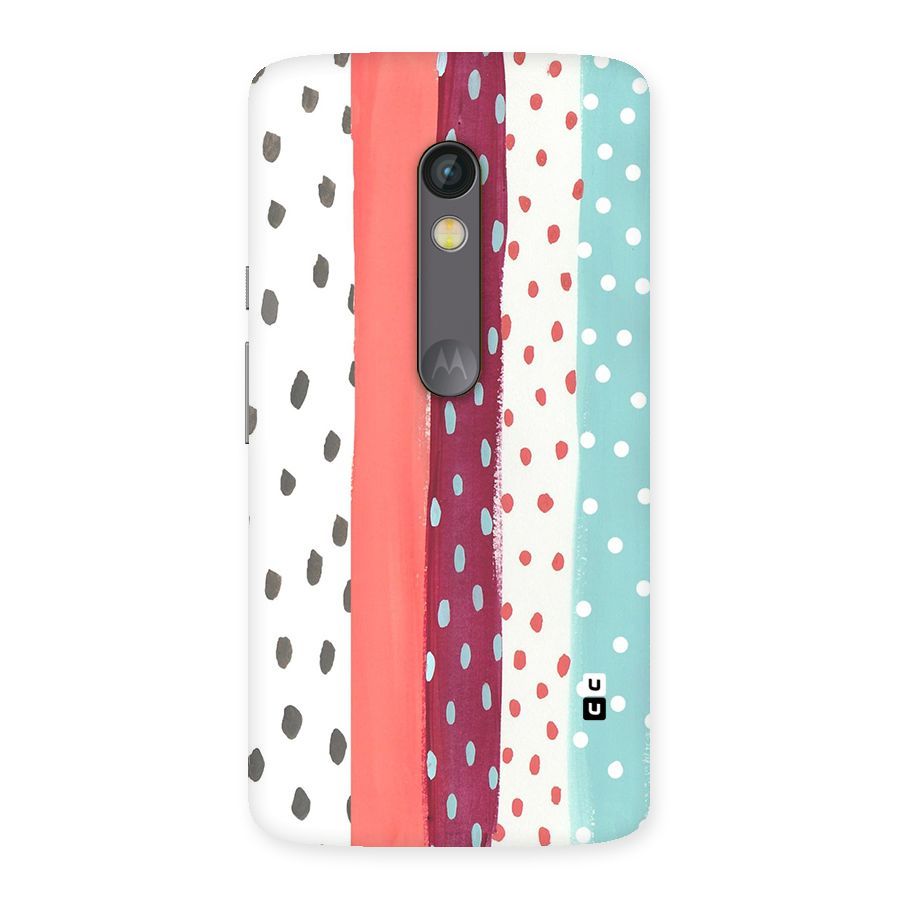Polka Brush Art Back Case for Moto X Play