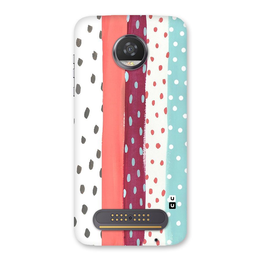 Polka Brush Art Back Case for Moto Z2 Play
