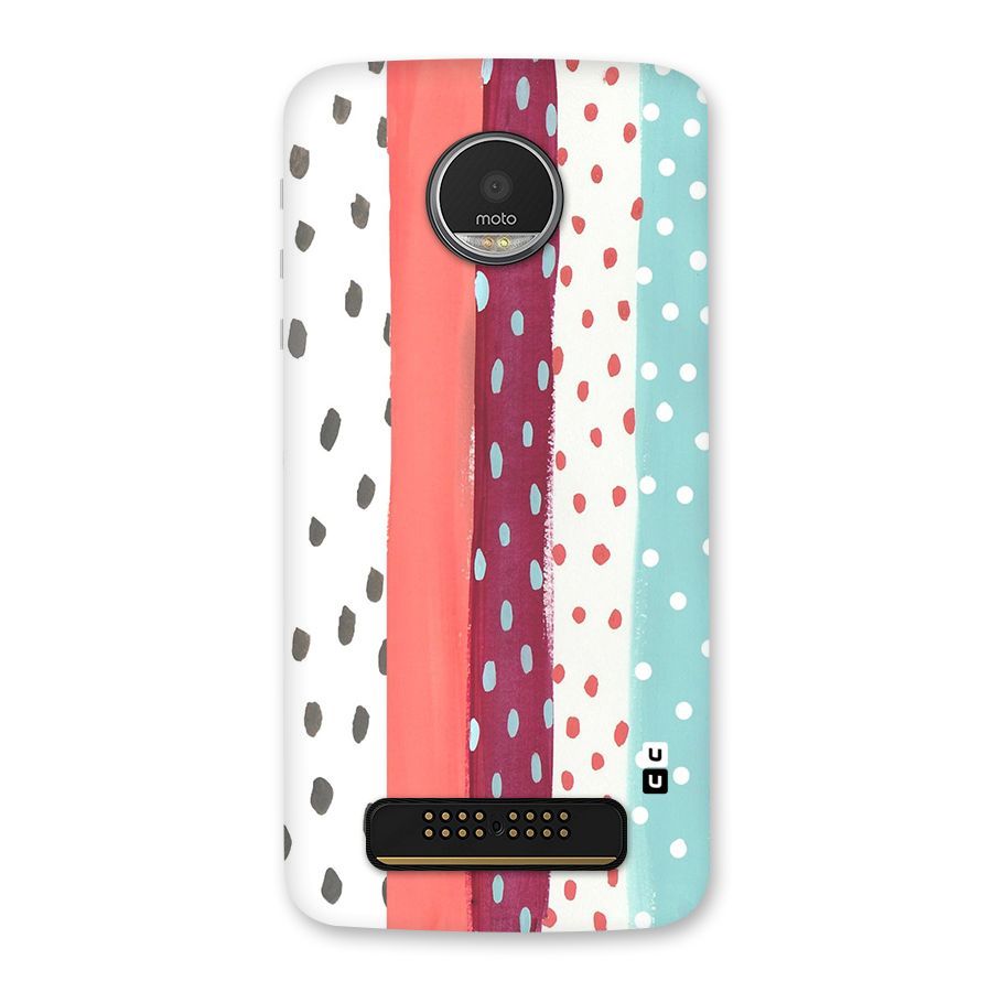 Polka Brush Art Back Case for Moto Z Play
