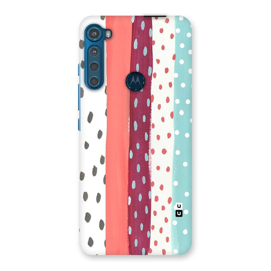 Polka Brush Art Back Case for Motorola One Fusion Plus