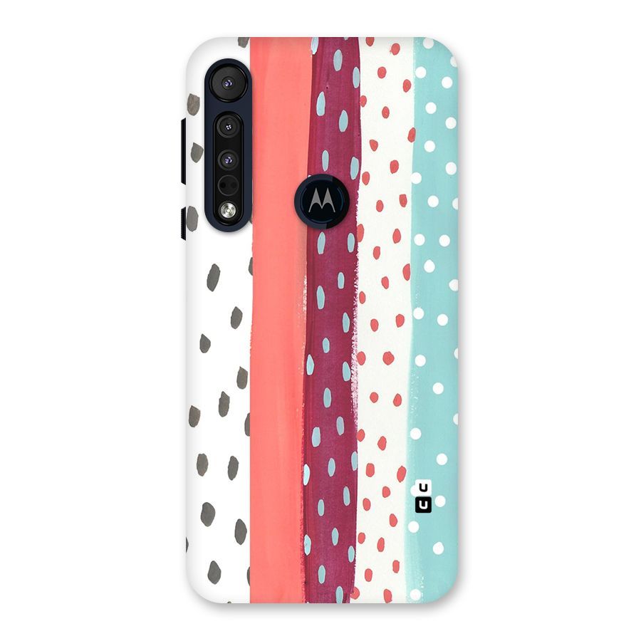 Polka Brush Art Back Case for Motorola One Macro