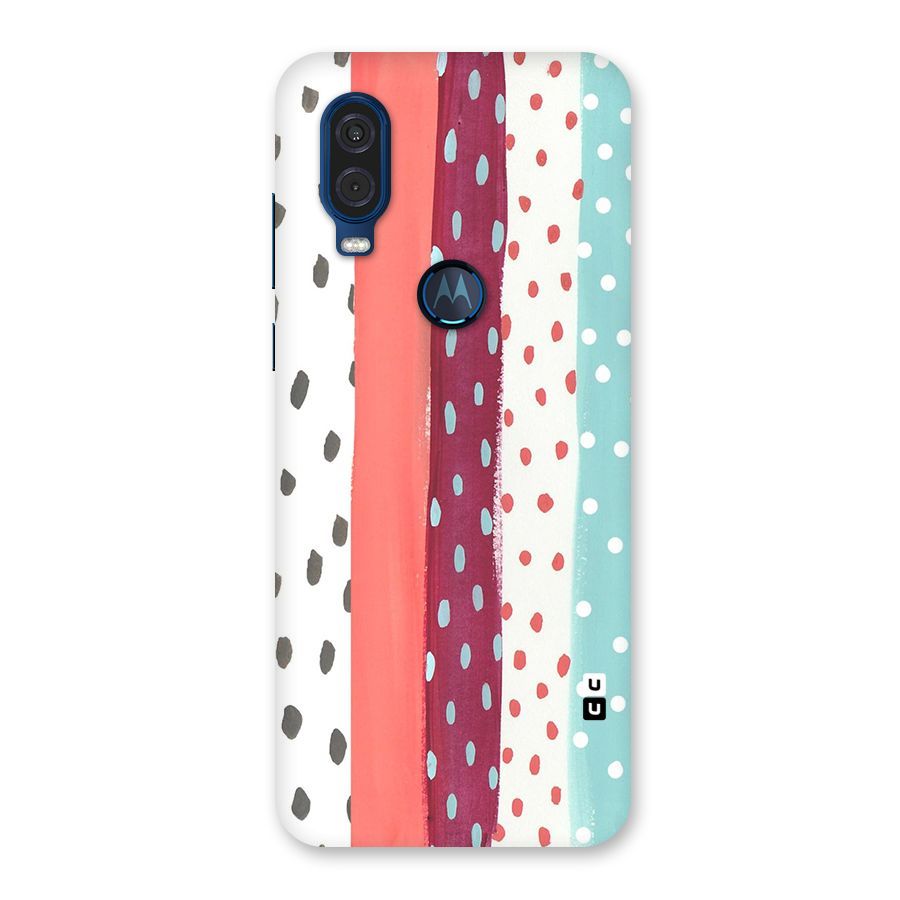 Polka Brush Art Back Case for Motorola One Vision