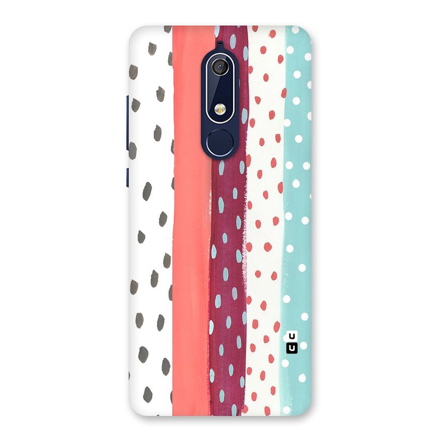 Polka Brush Art Back Case for Nokia 5.1